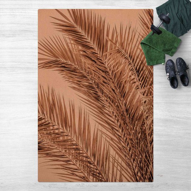 Tapetes modernos Bronze Coloured Palm Fronds