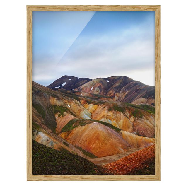 Quadros com moldura paisagens Colourful Mountains In Iceland
