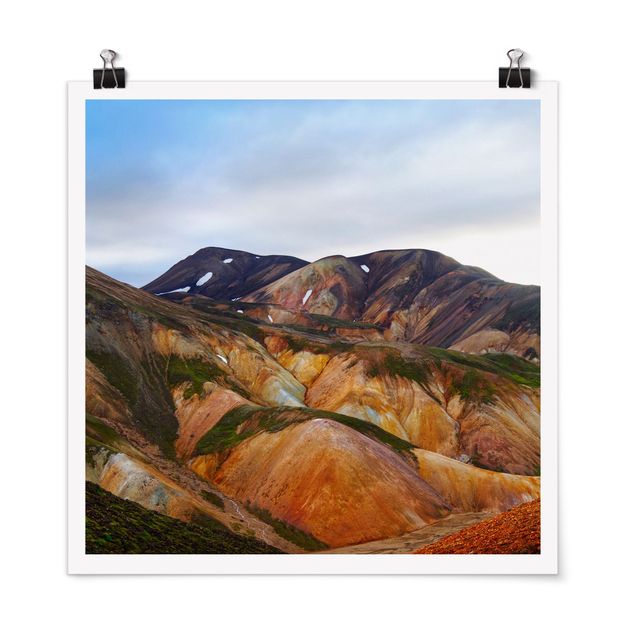 Posters paisagens Colourful Mountains In Iceland