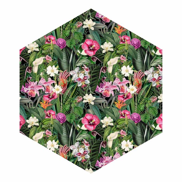 Quadros de Andrea Haase Colourful Tropical Flowers Collage