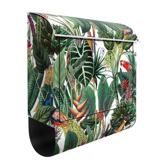 Caixas de correio animais Colourful Tropical Rainforest Pattern