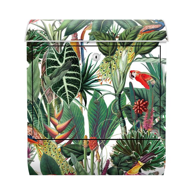 Caixas de correio flores Colourful Tropical Rainforest Pattern
