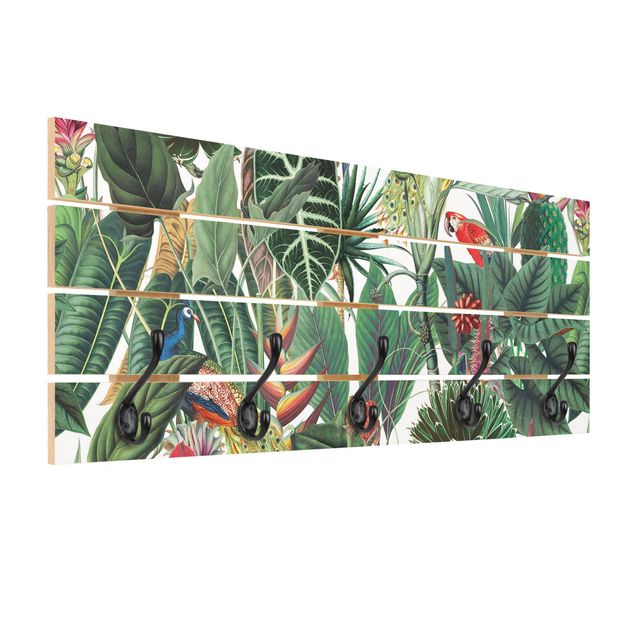 Cabide de parede Colourful Tropical Rainforest Pattern