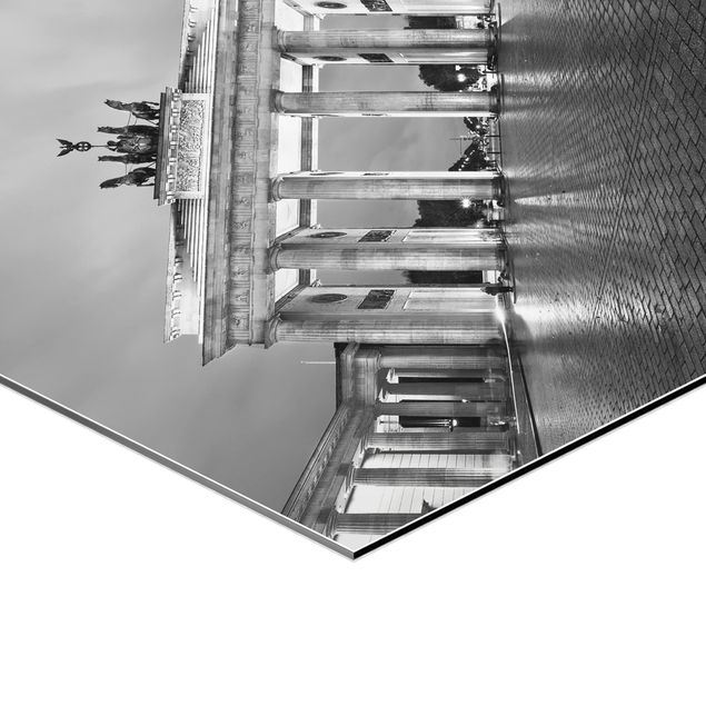 Quadros hexagonais Illuminated Brandenburg Gate II