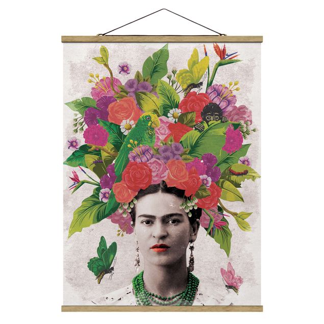 Quadros famosos Frida Kahlo - Flower Portrait
