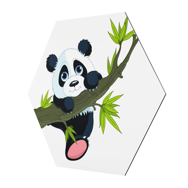 quadros decorativos para sala modernos Climbing Panda