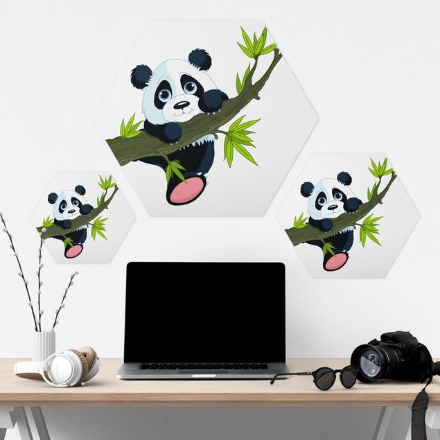 quadros para parede Climbing Panda