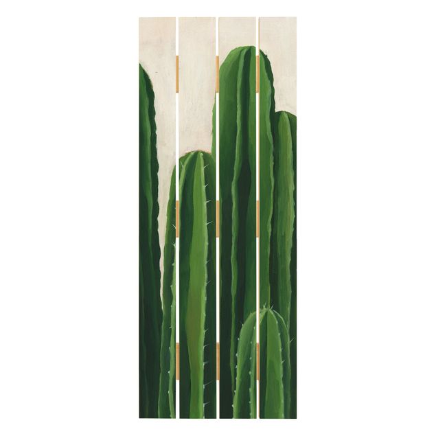 Quadros em madeira Favorite Plants - Cactus