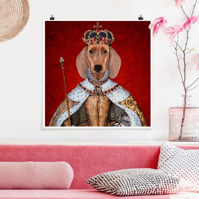 Quadros cães Animal Portrait - Dachshund Queen
