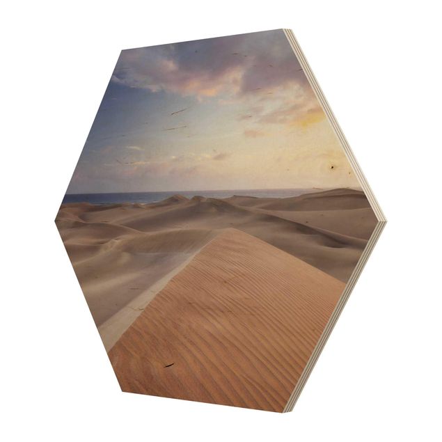 quadro de madeira para parede View Of Dunes