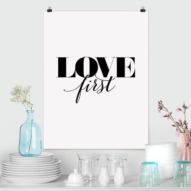 decoraçao para parede de cozinha Love First