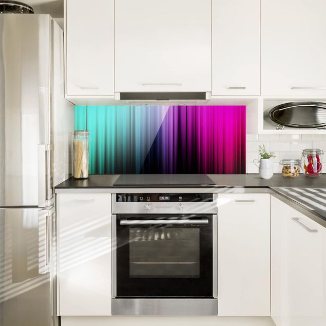 Painel anti-salpicos de cozinha padrões Rainbow Display