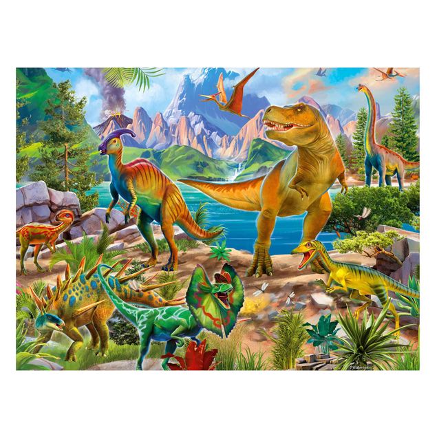 Quadros magnéticos animais T-Rex And Parasaurolophus