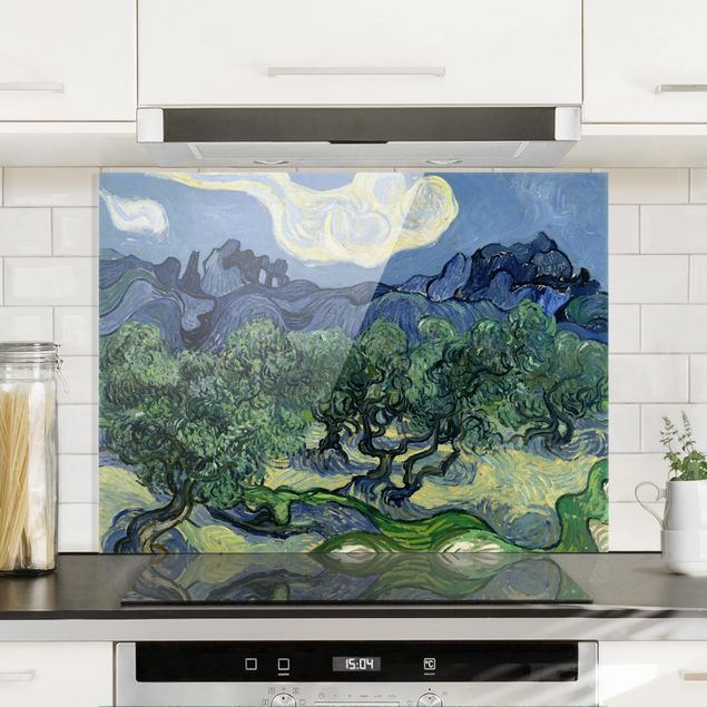 decoraçao para parede de cozinha Vincent van Gogh - Olive Trees