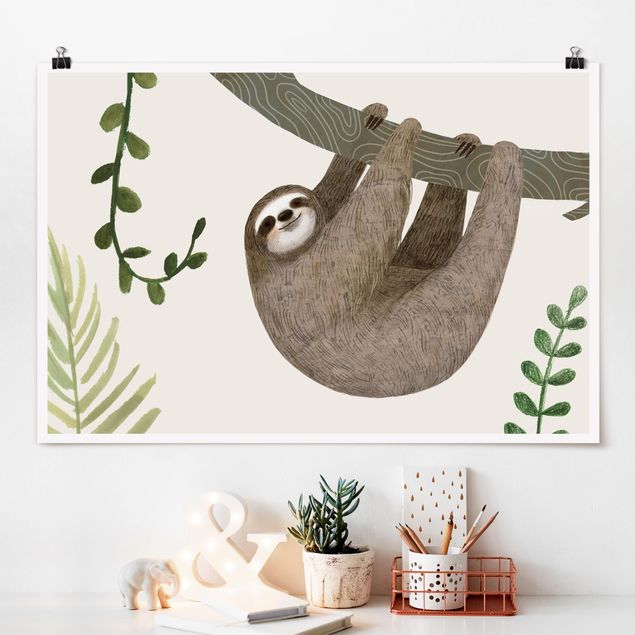 decoração quarto bebé Sloth Sayings - Hang