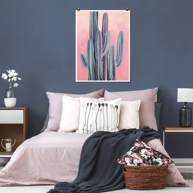 Posters flores Cactus In Licht Pink II