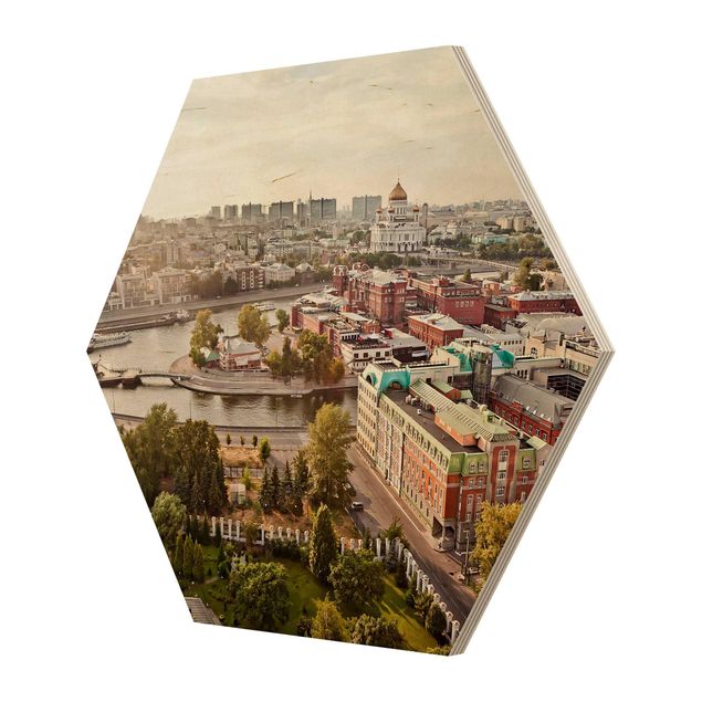 Quadros hexagonais City Of Moscow