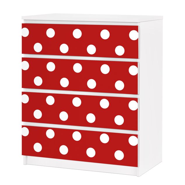 papel adesivo para móveis No.DS92 Dot Design Girly Red