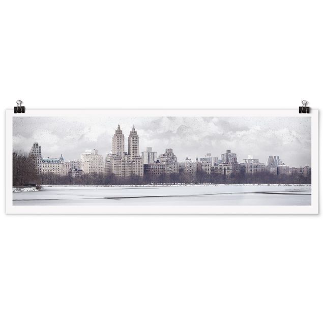Posters cidades e paisagens urbanas No.YK2 New York in the snow