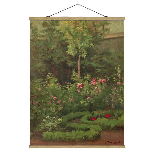 Quadros movimento artístico Romantismo Camille Pissarro - A Rose Garden