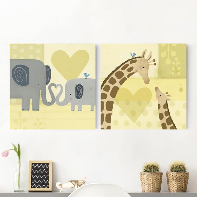Telas decorativas elefantes Mom And I Set I