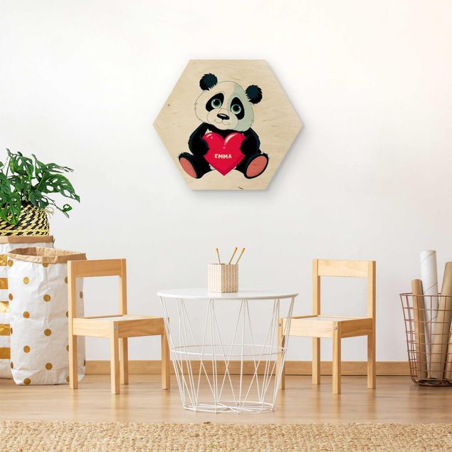 Quadros decorativos Panda With Heart