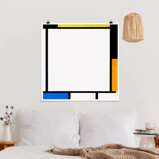 Quadros movimento artístico Impressionismo Piet Mondrian - Composition II