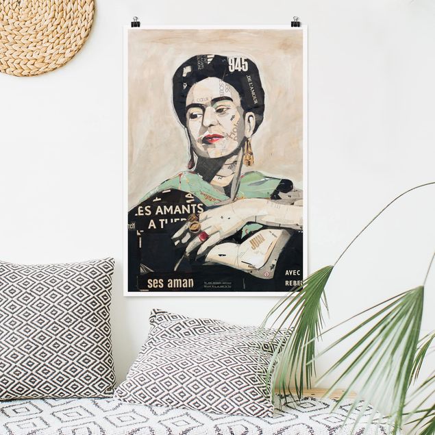Posters quadros famosos Frida Kahlo - Collage No.4