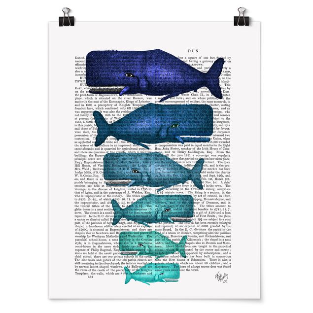 Posters animais Animal Reading - Whale Family