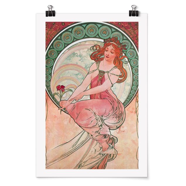 Posters quadros famosos Alfons Mucha - Four Arts - Painting