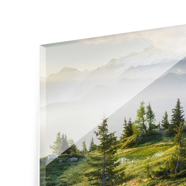 Quadros em vidro paisagens Émosson Wallis Switzerland