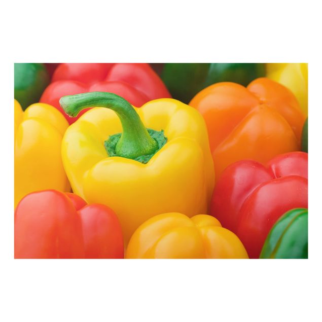 Painel anti-salpicos de cozinha Colorful Peppers