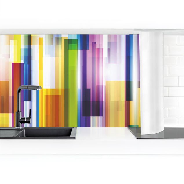 backsplash cozinha Rainbow Cubes II