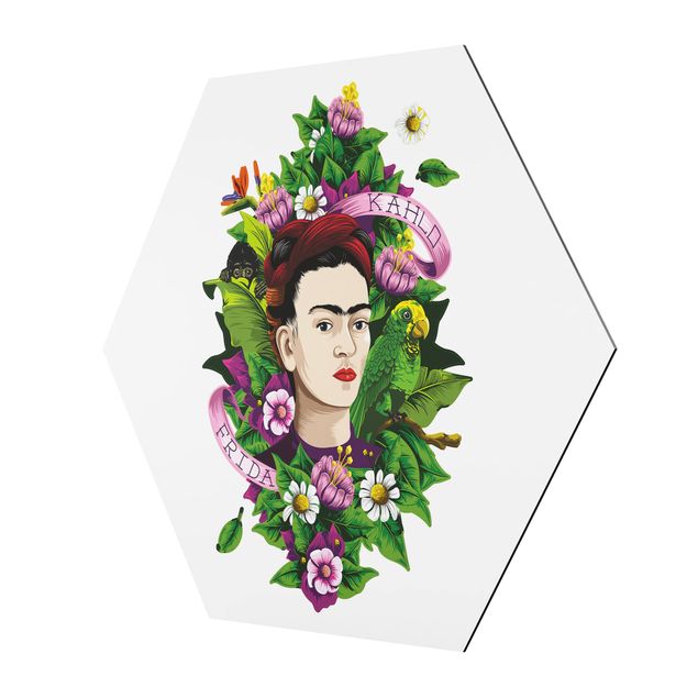 Quadros de Frida Kahlo Frida Kahlo - Frida, Monkey And Parrot