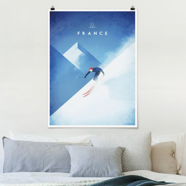 decoraçao para parede de cozinha Travel Poster - Ski In France