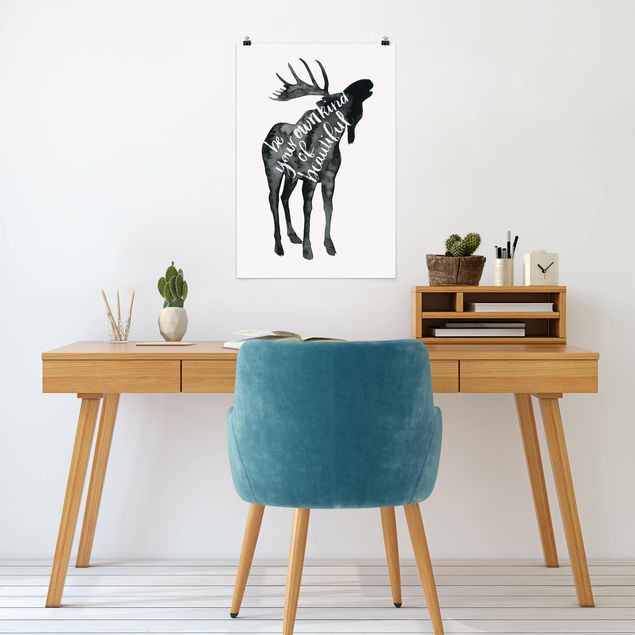 Posters animais Animals With Wisdom - Elk