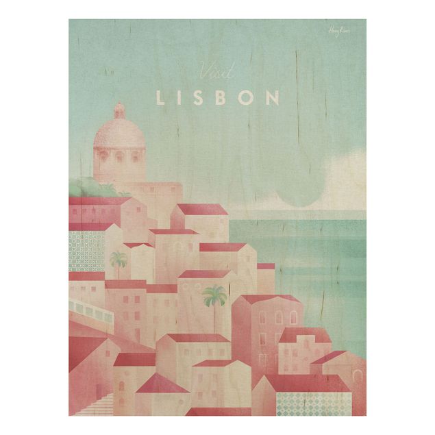 Quadros em madeira paisagens Travel Poster - Lisbon