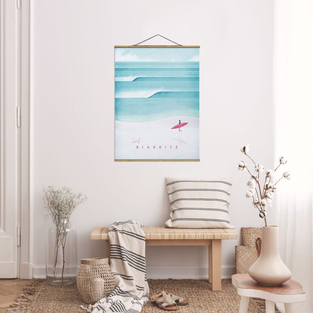Quadros praia Travel Poster - Biarritz