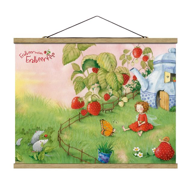 Quadros vermelhos Little Strawberry Strawberry Fairy - In The Garden