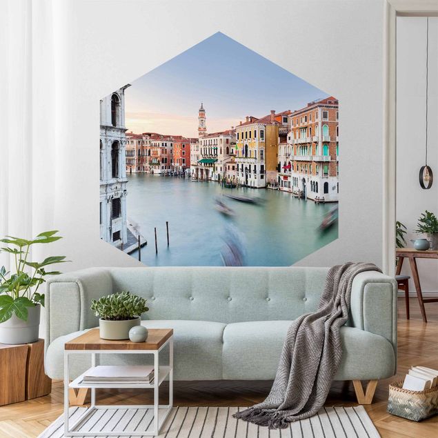 papéis de parede cidade Grand Canal View From The Rialto Bridge Venice