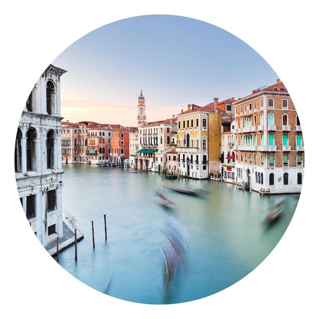 Papel de parede azul Grand Canal View From The Rialto Bridge Venice