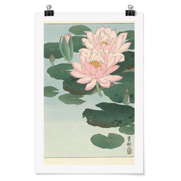 Quadros florais Ohara Shôson - Water Lilies