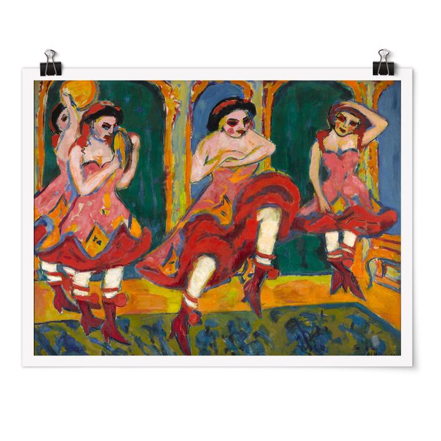 Quadros famosos Ernst Ludwig Kirchner - Czardas Dancers