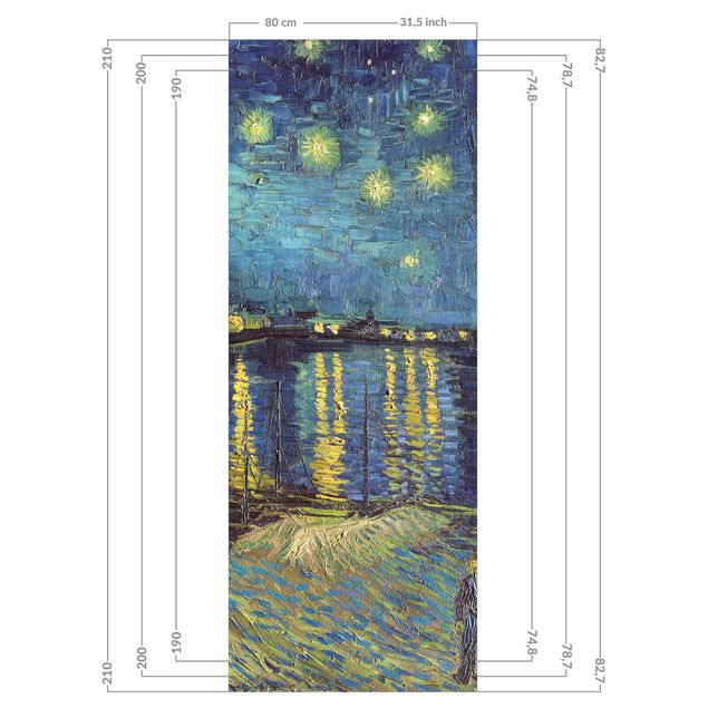 Réplicas de quadros famosos para decoração Vincent Van Gogh - Starry Night Over The Rhone