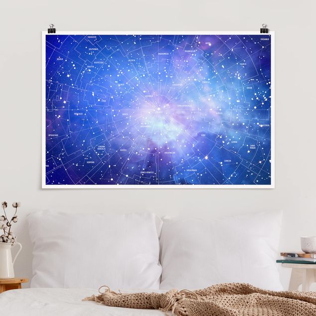 decoraçao cozinha Stelar Constellation Star Chart