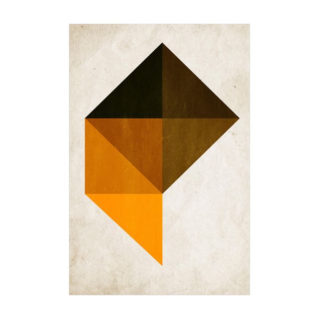 Tapetes laranja Geometrical Trapezoid