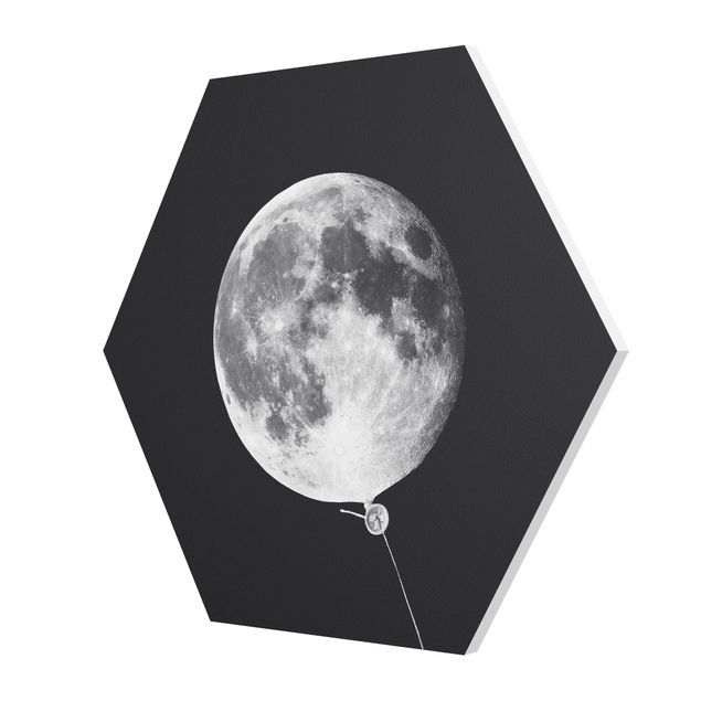 Quadros pretos Balloon With Moon