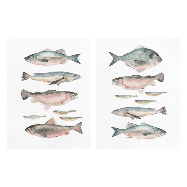 Quadros modernos Fish In Watercolour Set I