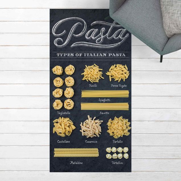 tapetes de exterior Italian Pasta Varieties