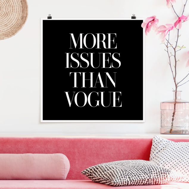 Posters em preto e branco More Issues Than Vogue